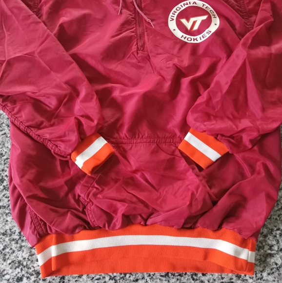 VTG 90s Russell Athletic Virginia Tech Hokies NCAA 1/4Zip Pullover Windbreake XL - Picture 2 of 5